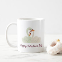 Reizende Kaffee-Tasse Schwan-Paarevalentine-|