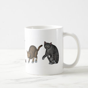 Reizende Katzen und eine Maus Kaffeetasse