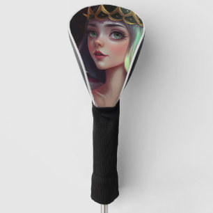 Reizende Königin mit großen Augen Golf Headcover