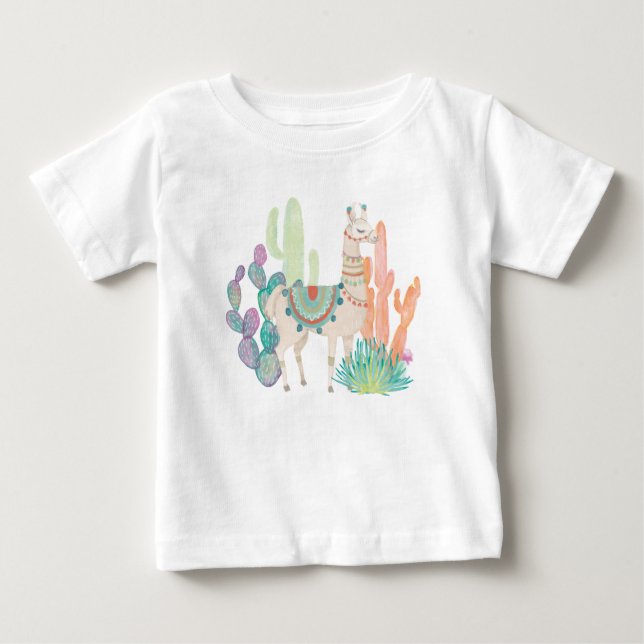 Reizende Lamas II Baby T-shirt (Vorderseite)