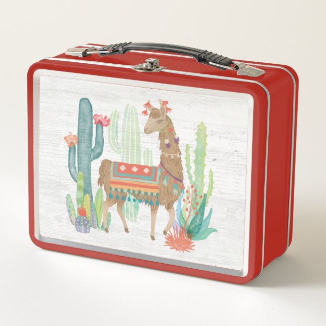 Reizende Lamas III Metall Lunch Box (Vorderseite)