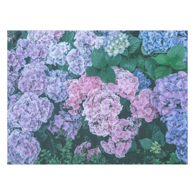 Reizende lila und rosa Blumen| Tischdecke (Vorderseite (Horizontal))