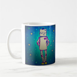 Reizende Mädchen-Roboter-Kaffee-Tasse Tasse