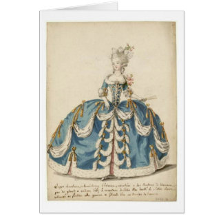 Reizende Modekarte Dame Marie Antoinette