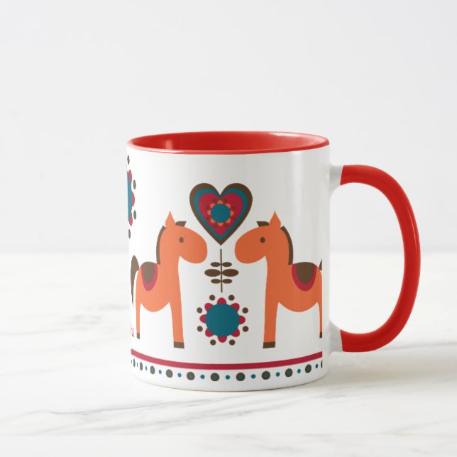 Reizende Retro Pferde Tasse (Rechts)