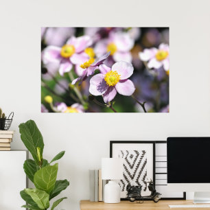 Reizende rosa Blumen Poster