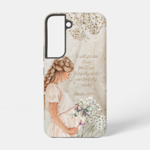 Reizende schwangere Mutter mit Spitze und Organza- Samsung Galaxy Hülle
