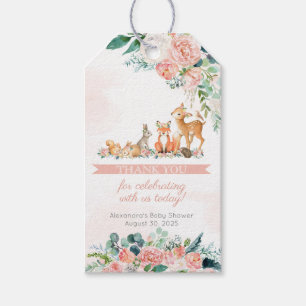 Reizende Waldwaldtier-Mädchen-Babyparty Geschenkanhänger