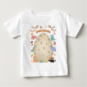 Reizende Wasserfarben-Dinosaurier mit großem Dino- Baby T-shirt
