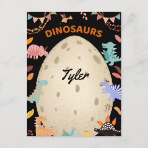 Reizende Wasserfarben-Dinosaurier mit großem Dino- Postkarte