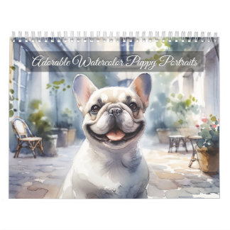 Reizende Wasserfarben-Hundeporträts (12 Monate) Kalender