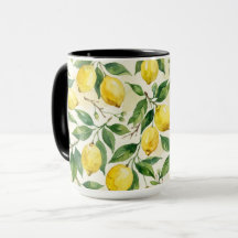Reizende Zitronen Frühjahrs-Kaffeetasse