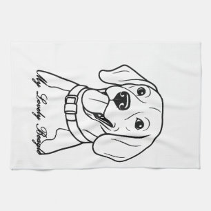 Reizender Beagle Geschirrtuch
