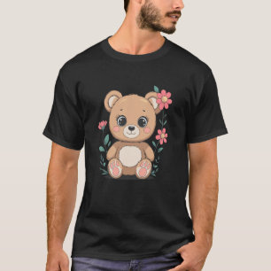 Reizender Blumen-Teddybär für Babyparty-Kinderzimm T-Shirt