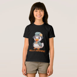 Reizender Ente mit Blumenhut Tri-Blend Shirt