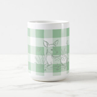 Reizender grüner Karo-Kaffeebecher Kaffeetasse