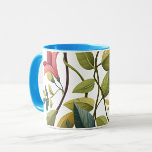 Reizender Kaffeebecher mit Blumenmuster Tasse