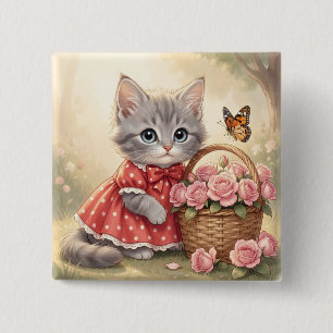 reizender Katzen-Button Button