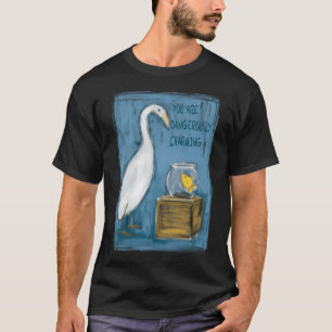 Reizender Silberreiher und Fisch T-Shirt