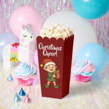 Reizender Weihnachtself mit Geschenkbox