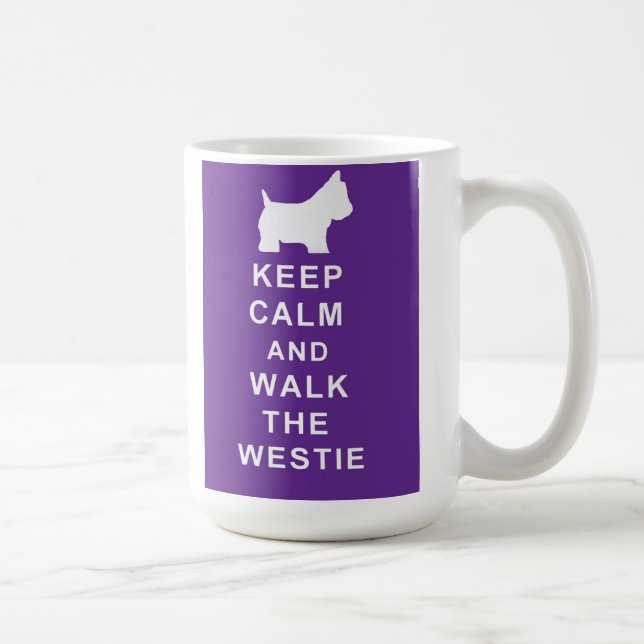 Reizender Westie behalten ruhigen Weg Westie Kaffeetasse (Rechts)