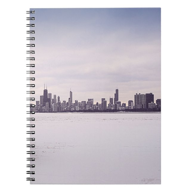 reizender Winter Chicago - Notizbuch Notizblock (Vorderseite)