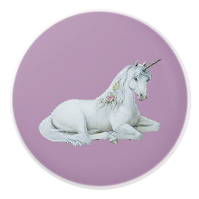 Reizendes Einhorn Keramikknauf (Vorderseite)