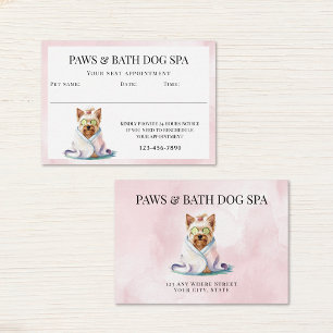 Reizendes Hunde-Spa-Wasserfarbe Terminkarte