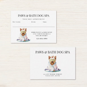 Reizendes Hunde-Spa-Wasserfarbe Terminkarte