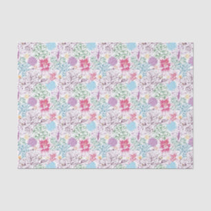 Reizendes Muster mit bunten Blumen Seidenpapier