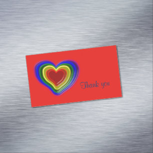 reizendes Regenbogenherz Magnetische Visitenkarte