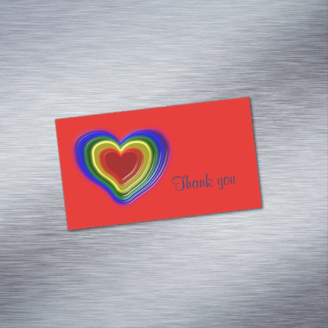 reizendes Regenbogenherz Magnetische Visitenkarte (Beispiel)