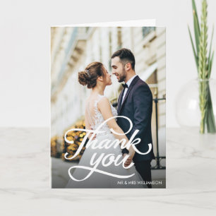 reizendes Skript danken Ihnen Hochzeit Dankeskarte
