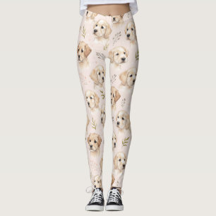 Reizendes Wasserfarbenmuster für Welpen (2) Leggings