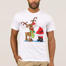 Reizendes Weihnachtsmann- und Ren-| Shirt