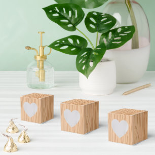 Reizvolle Holzstruktur-Jubiläumsherz Geschenkschachtel