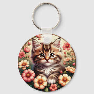 Reizvolle Katze Schlüsselanhänger