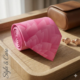 Reizvolle rosa Blumenkrawatte mit eleganten Detail Krawatte