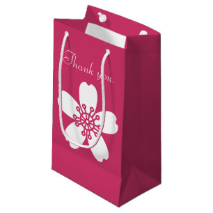 Reizvolle Sakura in Himbeer-Geschenktasche Kleine Geschenktüte