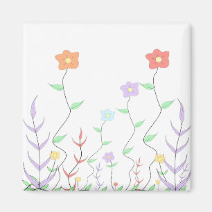 Reizvolle Wildblumen Magnet