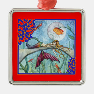 Reizvoller Meerjungfrau-Schmuck von Molly Harrison Silbernes Ornament