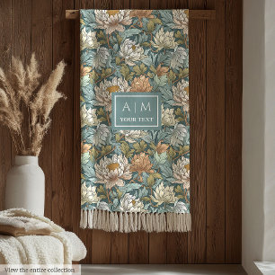 Reizvoller Morris-Stil personalisierter botanische Fleecedecke
