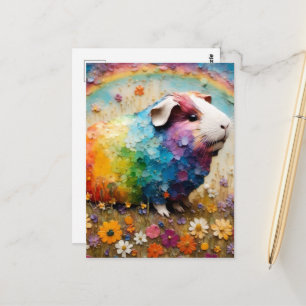 Reizvolles farbenfrohes Meerschweinchen in der Wie Postkarte