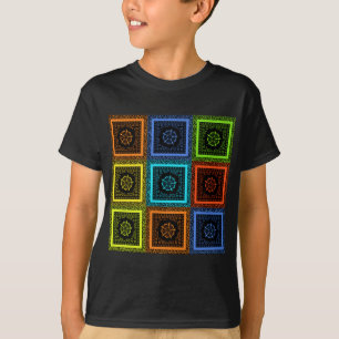Reizvolles kariertes bunter Muster Kunst Design T-Shirt