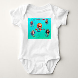 Reizvolles Meerjungfrau-T-Shirt Baby Strampler