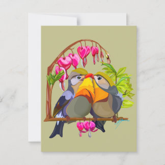 Reizvolles Pekin-Robin-Vogelpaar Postkarte