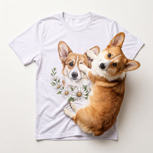 Reizvolles Wasserfarben-Haustierporträt Daisykin Tri-Blend Shirt