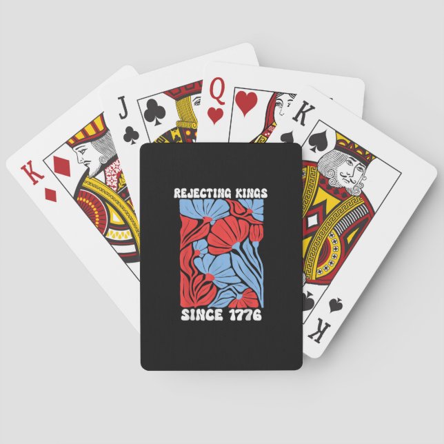 Rejecting Kings Since 1776 No Kings In America Des Spielkarten (Rückseite)