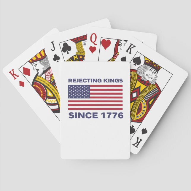 Rejecting Kings Since 1776 Protest Classic Bold St Spielkarten (Rückseite)