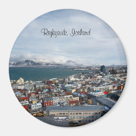 Rejkjavik, Sicht auf Island von oben Magnet